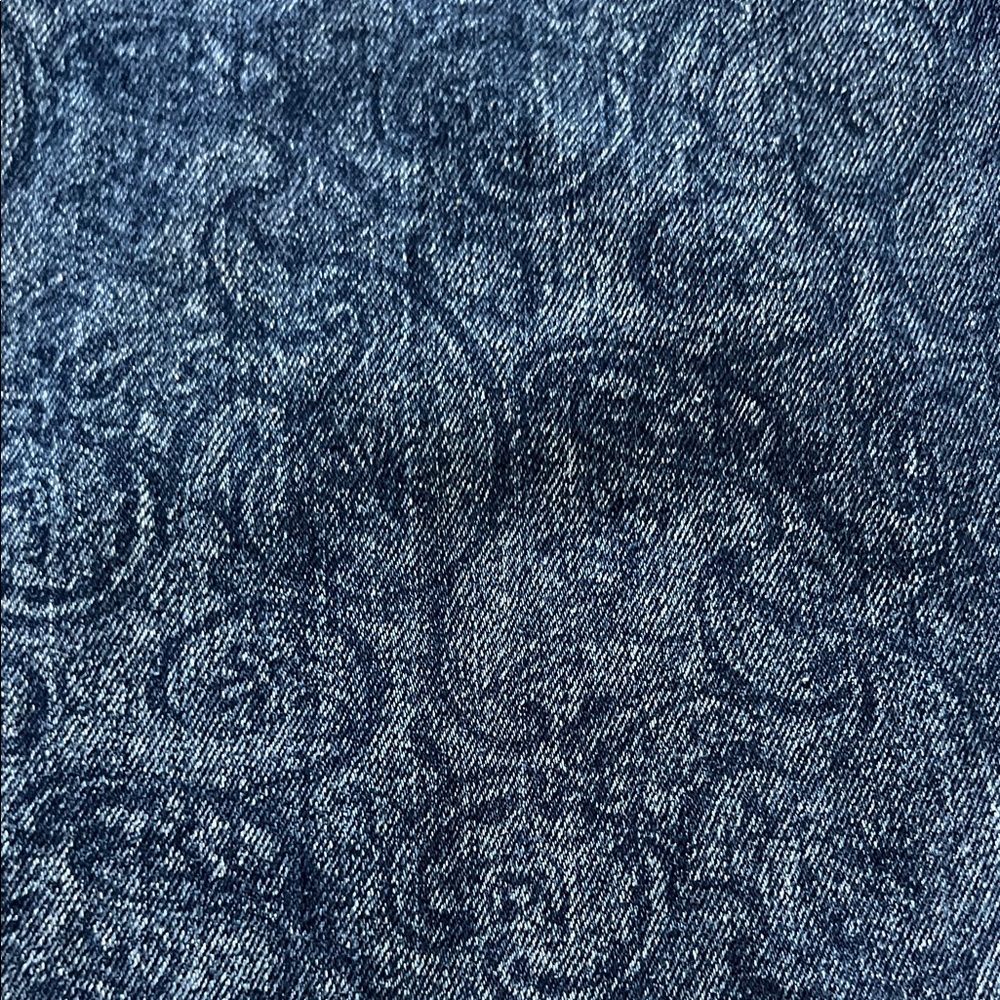 TRU Luxe Paisley Print Jeans Size 14 • Stretch Straight Leg • Dark Wash - Picture 7 of 11